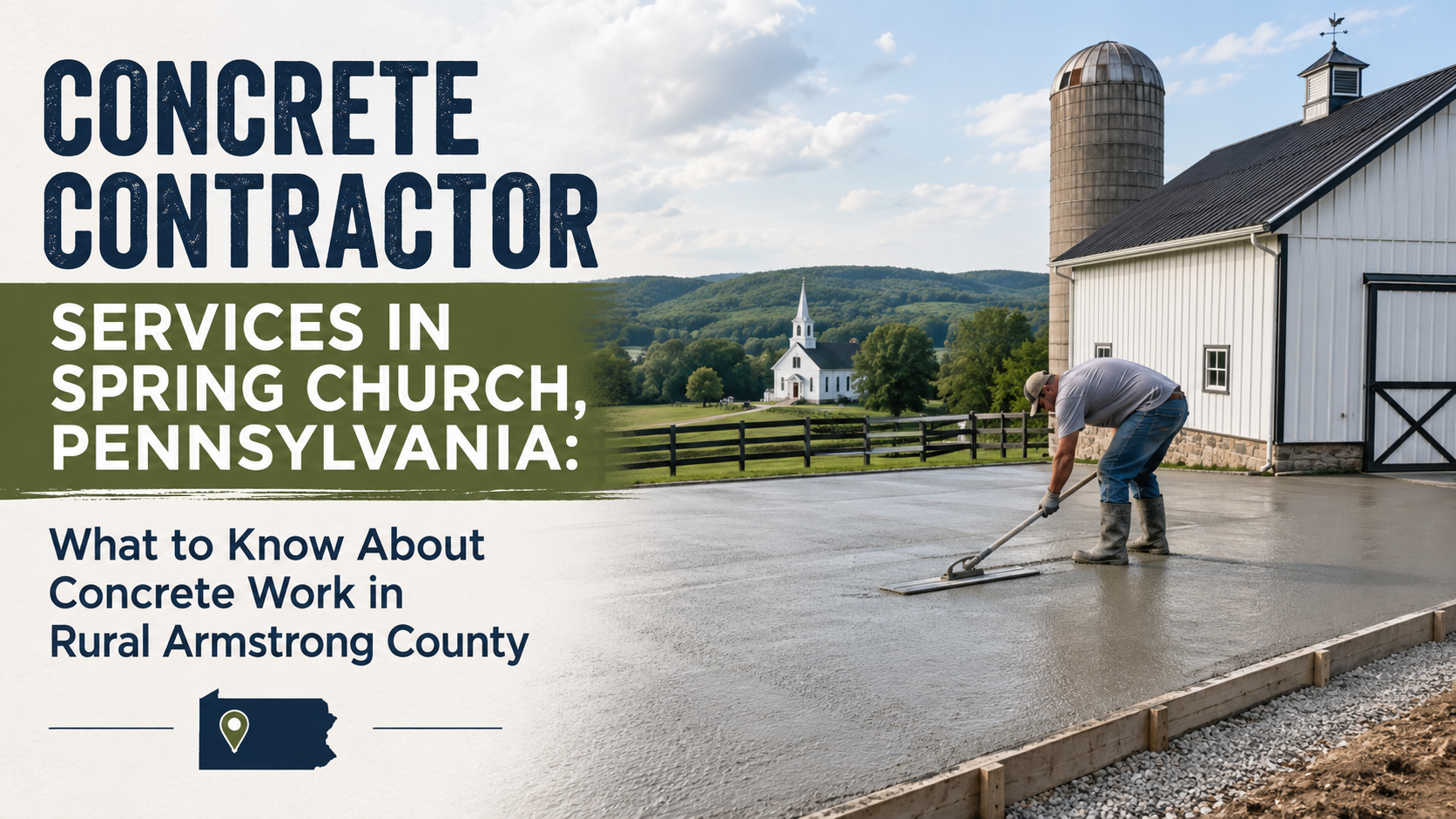Concrete Contractor Services in Spring Church, Pennsylvania: What to Know About Concrete Work in Rural Armstrong County